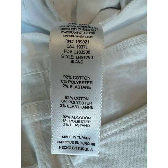 FRAME Le High Ankle Straight Jeans In white Size 31/12 - Picture 8 of 9